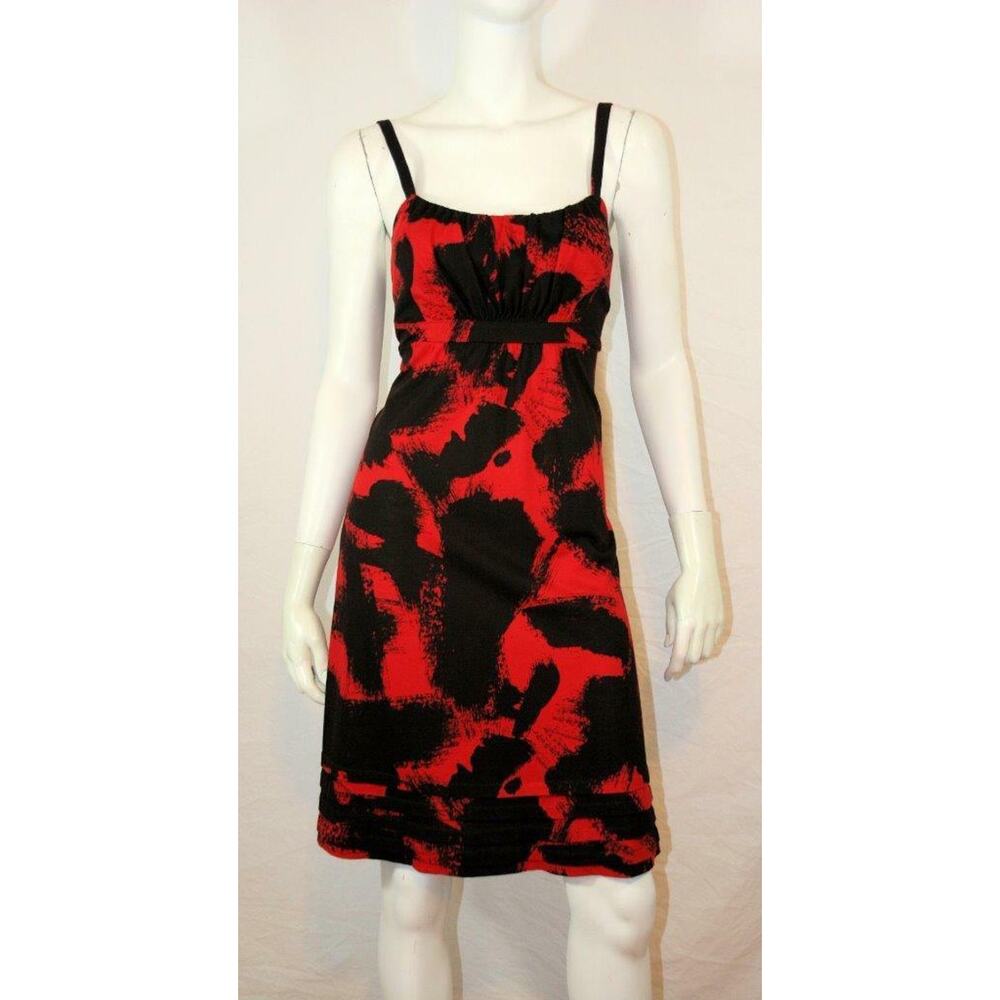 Michael Kors brushstroke empire fit flare Dress